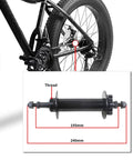 Fat Tire Bike Wheel Set 20 24 26 Inch 4.0 Inch For Snow And Beach Riding hub details with 195mm width for e-bikes