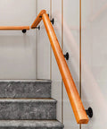 Heavy Duty Metal Railing Kit With Square Balusters And Tubular Posts For Decks Porches And Indoor Stairs Complete Mounting Hardware for indoor stairs with wooden handrail.