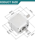 Right Angle Bevel Gearbox For DIY Gearheads, 1 To 1 With One Output Shaft, 1 Module 20 Teeth Bevel Gear, Aluminum Frame, 65x66x30mm