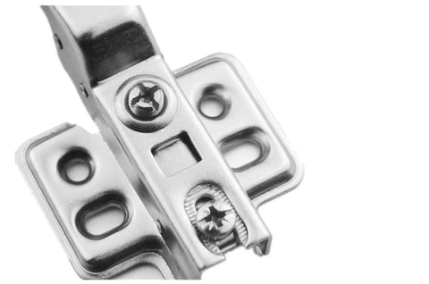 Close-up of a Two Pack 35mm Concealed Hinges Smooth Soft Close Cabinet Doors Rock Solid Rust Proof Steel Face Frame.