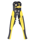Jauarta 5-In-1 Automatic Wire Stripper Tool for Electricians Heavy Duty Crimper Cutter And Peeler Pliers with yellow handles.