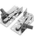 Soft Close Surface Mount Spring Hinges For Furniture And Shoe Cabinets Iron Material With Silver Finish Self Closing No Fuss Install Concealed Corner Hinges 2 Pack 45 Degree Downward Design