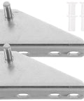 Refrigerator Door Hinge Set 2 Pack metal with noise reducing caps, rust-resistant, 1.38 inch spacing, for home kitchens and freezers.