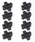 8 Piece Set L050 Solid Jaw Coupling With NBR Rubber Spider Insert 27.2x11.2mm For Pumps Fans Motors Vibration Absorption Wear Resistant Anti Aging Durable Industrial Grade, 8 black inserts