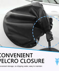 Magnetic EV Charger Port Cover For Your Daily Rig Heavy Duty Waterproof Shield Guards Electric Vehicle Plug Against Rain Snow Ice And Road Grime All Season Badass Accessory Delivering Sweet Protection Black with Velcro closure.