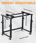 Rock Solid Heavy Duty Keyboard Stand For 49 54 61 88 Keys Gig Ready Adjustable Height And Width Supports Up To 330 Pounds Studio DJ Pro Table