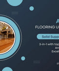 Top Shelf Heavy Duty Flooring Underlayment 400 Sq Ft 1.5 Mm Thick Workhorse Foam Pad With Tape And Vapor Barrier in a home setting.
