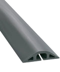 D-2 Rubber Duct Cord Cover 36 Inch Gray Floor Cable Protector for Power Cables Ethernet Coax Phone Lines USA Made Extruded Rubber