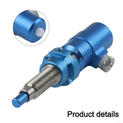 Premium Plunger Button For Recurve Bow Precision Arrow Rest Pressure Screw in blue aluminum, showcasing detailed plunger mechanism.