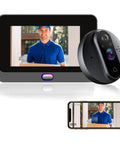 Smart Peephole Doorbell Camera With WiFi, 960P Video, Night Vision, Motion Alerts, 2-Way Audio, Cloud Storage, 4.3 Inch LCD Monitor