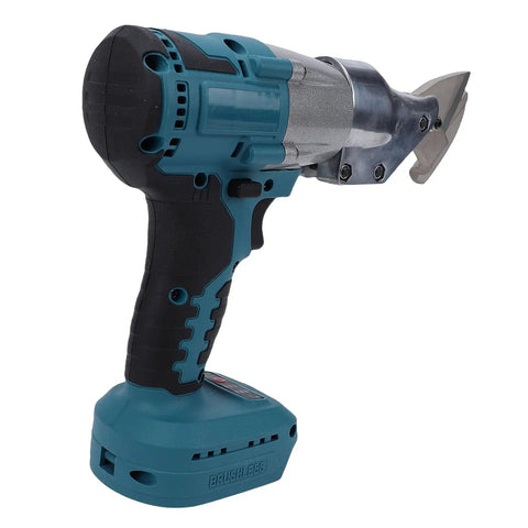 Professional Variable Speed Electric Metal Shears With Adjustable Trigger For Clean Cuts Up To 2500 SPM Alloy Blades And Built In LED Light side view of cordless tool