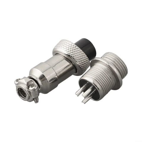 Must-Have GX12 3-Pin Connector For E-Bikes And Scooters Ensures A Super Secure Charging Link With Your Lithium Battery Pack Featuring Tough ABS Build That Handles Heat And Wear Like A Champ Without Any Glitchy Compatibility Heads - 12mm metal GX12 3-pin charging connector
