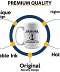 15oz White Sailor Coffee Mug For Boaters And Lake Lovers Funny Sailboat Gift Perfect For Sailors, Captains, And Boat Fans On The Go Morning Coffee Essential
