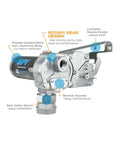 M-1115S-PO Fuel Transfer Pump For Stationary Tanks, 12 GPM At 115V, Built Tough For Gasoline Blends Up To E15, Diesel Up To B20, And Kerosene, Includes Spin Collar And Lockable Nozzle Holder For Quick, Safe Refills.