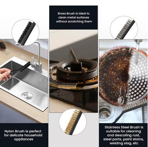13 Pack Carbon Steel Wire Wheel Brush Set For Drill Heavy Duty Multipurpose Cleaning Tool With Nylon Brass And Stainless Steel Bristles