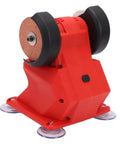 Compact Mini Bench Grinder With Powerful All Copper Motor Fast Polisher And Small Electric Sander For Home Jobs Stable Operation Versatile Workstation Tool in red with corundum wheels.