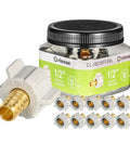 Ten Pack PEX Swivel Adapter Fittings One Half Inch Female NPT Brass Lead Free Full Port Barbed For PEX Plumbing NSF ANSI 61 Certified ASTM F1807 For Home And Commercial Plumbing Pro Grade DIY Friendly, 1/2 in brass swivel adapter