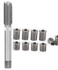 Spark Plug Thread Repair Kit Universal Reamer and Tap Set with M10x1.0 pipes and M12x1.0 steel tap