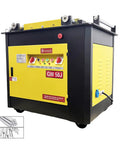 Heavy Duty Electric Rebar Bender Plus Bar Bending Machine 220V 3 Phase 4000W Motor with control panel and wheels.