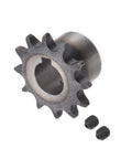 Beefy 12 Tooth Roller Chain Sprocket with Three Eighths Inch Pitch 15mm Bore A3 Carbon Steel Motor Drive Gear DIN ISO 06B