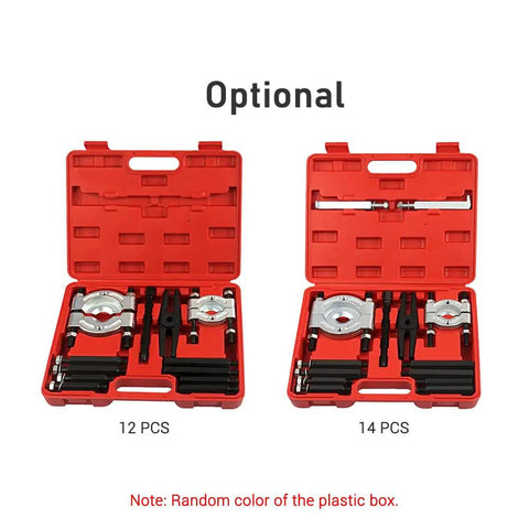 Heavy Duty Bearing Separator Puller Kit 12 Piece Set For Wheel Hub Gear Pinion Automotive Repair Tool Easy Remove Splitter Extractor User Friendly Design Makes Fixes Feel Like A Nailed It Real Pro Move Alloy Removes Stubborn Parts No Mess No Stress, red case 12 pcs