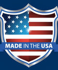 Shield with American flag colors and 'Made in the USA' text for 14x14x1 Furnace Air Filters MERV 8 Pleated With Activated Carbon