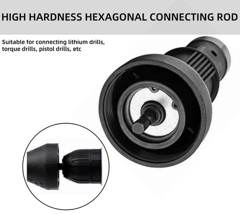 Cordless Rivet Gun Adapter Kit Converts Drill To Rivet Nut Tool, 1/4 Inch Hex Shank, high hardness hexagonal connecting rod