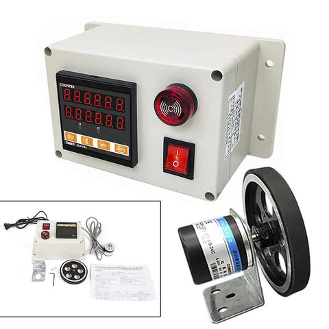 Digital Length Meter Counter With 300 PPR Rolling Wheel Encoder For Easy Pro Grade Distance Measurement In Millimeters Auto Reset Power Off Memory And Precision Testing Equipment 0 To 999999, digital counter box and wheel encoder