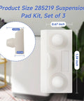 285219 Washer Suspension Pad Kit Replacement for Top Load Washers Replaces 285219 62568 AP3094373 PS334456 AH334456, 3 white pads