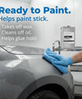 Industrial and Aerospace Grade Acetone Solvent Cleaner 1 Gallon used on car surface, showing cleaning effectiveness.