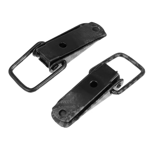 Universal Car Bumper Security Hook Lock Clips Kit Quick Release Hook Clips for Trunk and Bumpers Fenders Carbon Fiber Pattern