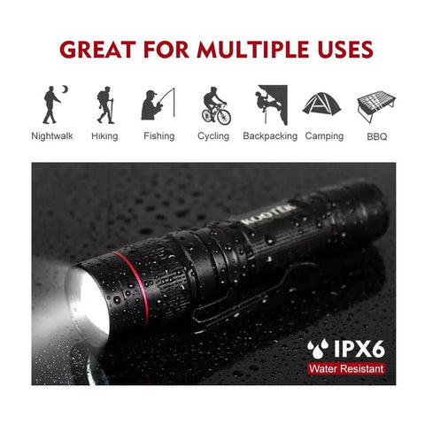 Mini LED Pocket Pen Flashlight 5 Pack Waterproof Zoomable Bright Light For Kids And Outdoor Adventures Portable EDC Utility Up To 300 Lumens Ideal For Camping Hiking Biking And Emergencies
