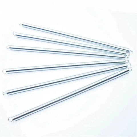 Heavy Duty Galvanized Double Loop Tension Spring 12 Inches Long Wire Steel For DIY Projects, showing multiple springs in silver finish.