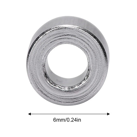 Close-up of a single aluminum Spacer from the RC Car Shock Spacers Set With Eight Aluminum 6mm Upper Mount Spacers For Axial SCX10 Crawler