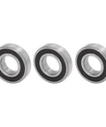 Rubber Sealed Deep Groove Ball Bearings Pack 3 Piece Kit With Various Sizes For Motors And Machinery Handling Radial And Axial Loads 6206 Rubber Seal Top Notch Durable High Capacity And Smooth Performance, three sealed bearings