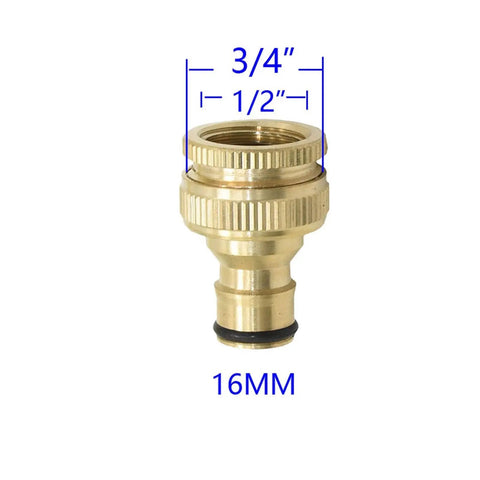 Leakproof Brass Hose Fittings Set 20 Pieces One Half Inch Three Quarter Inch One Inch Quick Connectors For Garden Faucet Adapters Copper Watering Connectors Drip Irrigation And Outdoor Hose System Easy Install 3/4 and 1/2 in brass fitting 16mm