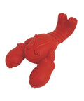 Lobster Shaped Power Chew Dog Toy For Pups And Small Dogs With Triple Chew Ends And Easy Grip Arch Durable For Aggressive Chewers Great For Chewing Teething And Mental Stimulation. red nylon lobster chew toy
