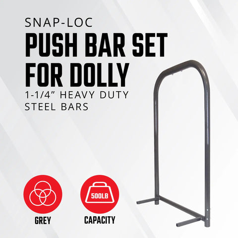 Push Bar Conversion Kit For Dolly Cart Turns A Heavy-Duty Dolly Into A Handy Push Cart With No-Fuss Installation, Durable Steel Construction, And Adjustable Height For Safe, Stable Transport Of Panels And Materials