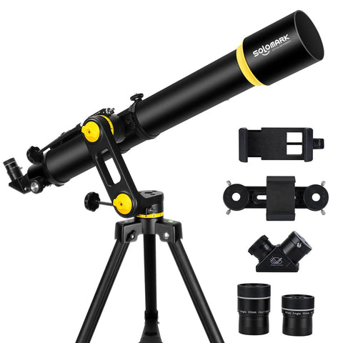 High Powered 90mm Aperture 1000mm Telescope For Grownups, Beginners And Kids with accessories and AZ Mount tripod.