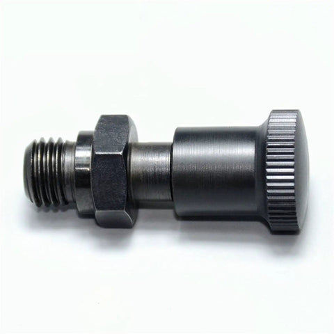 Straight Up M16 Index Plunger Locking Pin Carbon Steel Locating Fastener for Garage Shop Tools, showing side view with threads.