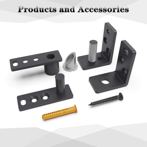 Beefy All Metal Gravity Door Hinge With Adjustable Opening Angle And Automatic Closing Two Way Swing Pivot Black components