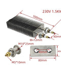 Rock Solid Electric Finned Tubular Heater Delivering Quick Strike Warmup 1500W 230V Power with heavy duty stainless components.