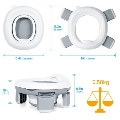 Portable Three In One Toddler Potty Training Chair To Go And Travel Emergency Toilet Seat For Little Ones Easy Setup Stand Alone Nursery Commode Super Stable On The Go Road Trip Essential