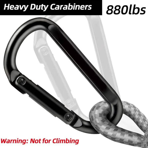 Badass Heavy Duty Padded Door Anchor For Resistance Bands And Suspension Training Rock Solid Gym Hook with black carabiner, 880lbs capacity.