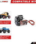 Upgraded 180 Motor And 32T Metal Gearbox Transmission For FMS 1 To 24 FCX24 Power Wagon Smasher V2 Monster Truck Black With 45 Steel Gears