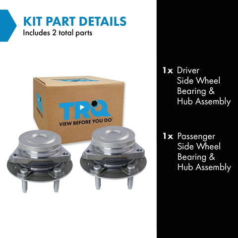 Two Piece Wheel Bearing And Hub Assembly Set For Driver Side And Passenger Side, DIY Friendly Install with kit box