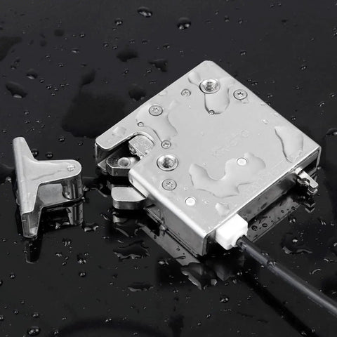 12V Waterproof Electronic Rotary Latch With Motor Servo Locking System for Logistics Lockers, stainless steel, wet surface