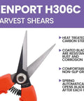 Tough As Nails Grape Harvest Shears With Extra Strength Euro Style Curved Carbon Treated Steel Blade And Spring Loaded Action