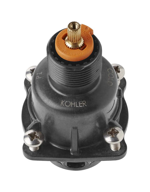 Top view of Rite Temp Pressure Balance Cartridge GP800881, one-piece black design, compatible with K8304 valve.