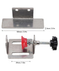 Adjustable Stainless Steel Cabinet Door Alignment Jig Tool For Pro Grade Precise Installations with measurements visible